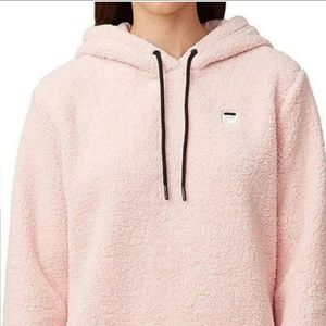 FILA Women's Sherpa Fleece Josephine Pink Hoodie Pullover Sz S
